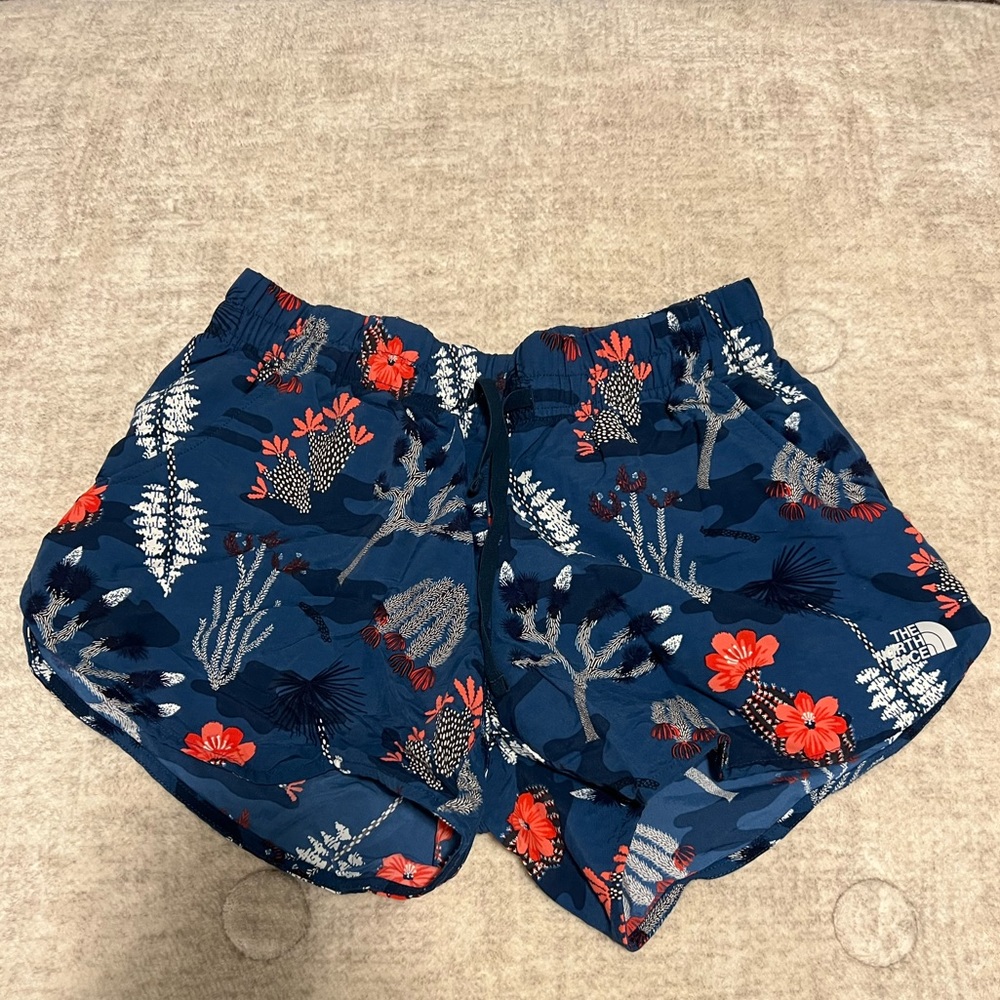 The North Face Navy Blue Floral Athletic Shorts